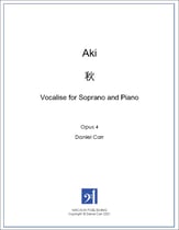 Aki - Vocalise for Soprano and Piano Vocal Solo & Collections sheet music cover